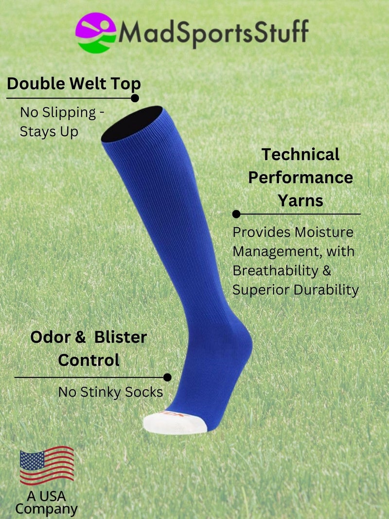 MadSportsStuff Pro Line Over the Calf Baseball Socks (Royal, Small) - Image 3